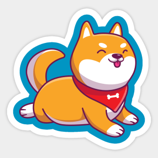 Cute Dog Shiba Inu Cartoon Sticker